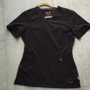 Smitten scrub top black
